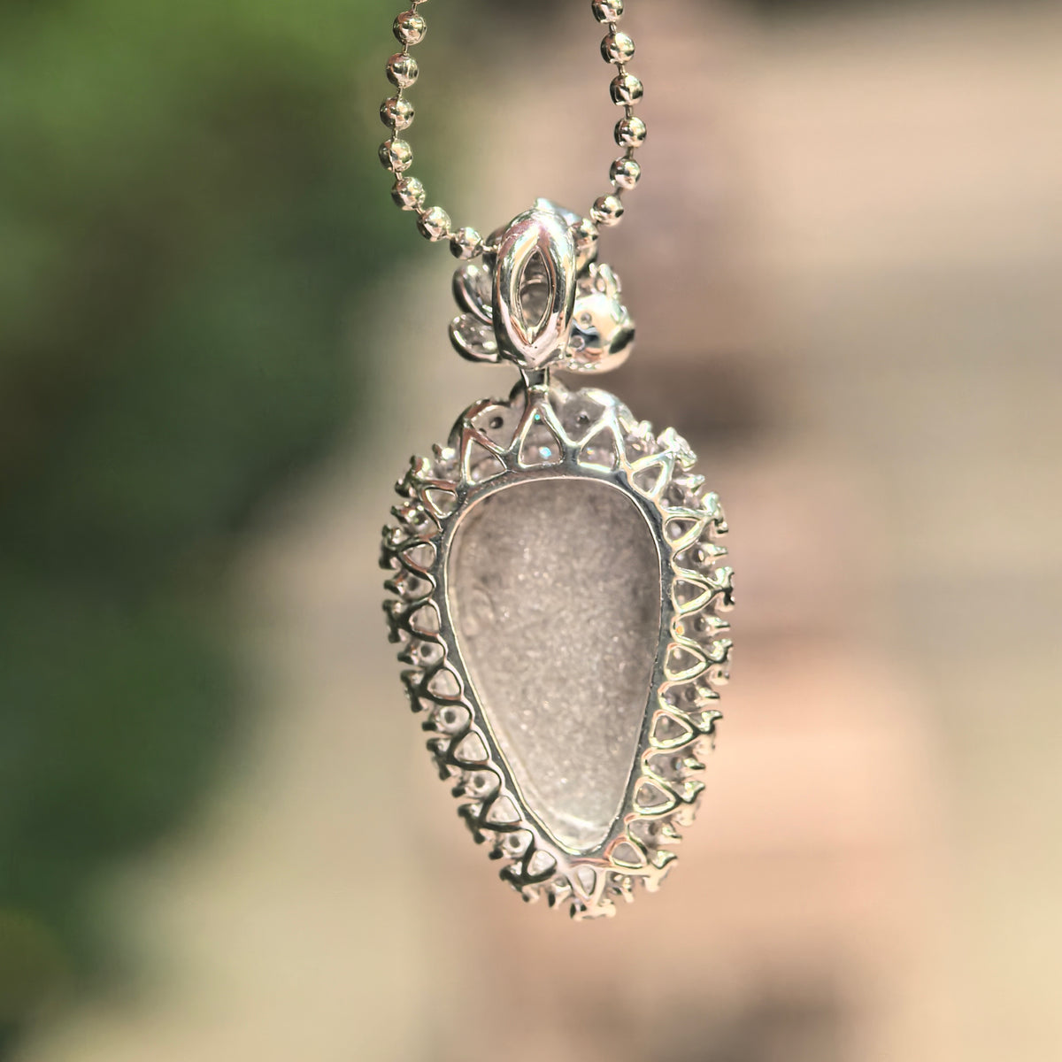 Icy Glutinous Bright Green Pear-Shaped Jadeite Pendant