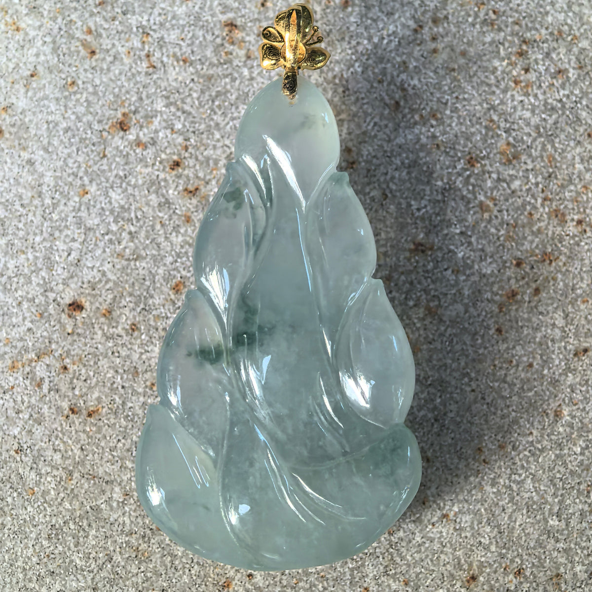 Icy Glutinous Light Green Nine-Tailed Fox Jadeite Pendant