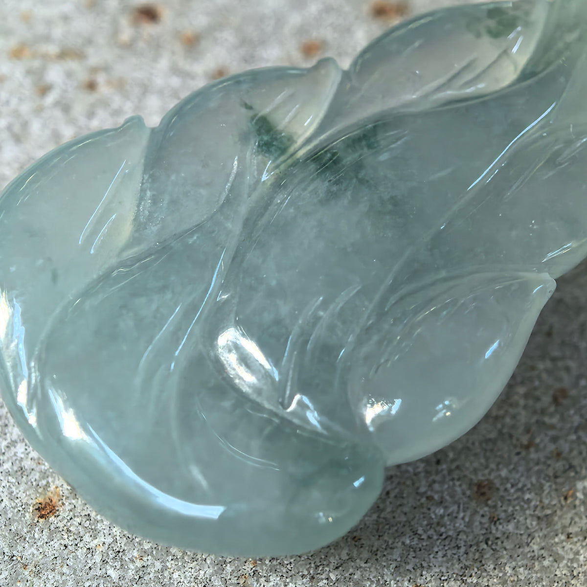 Icy Glutinous Light Green Nine-Tailed Fox Jadeite Pendant