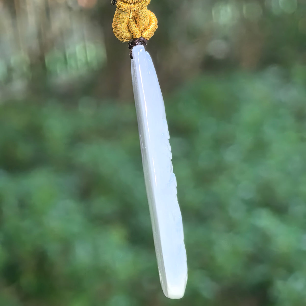 Glutinous Purple Jadeite Landscape Plaque Pendant