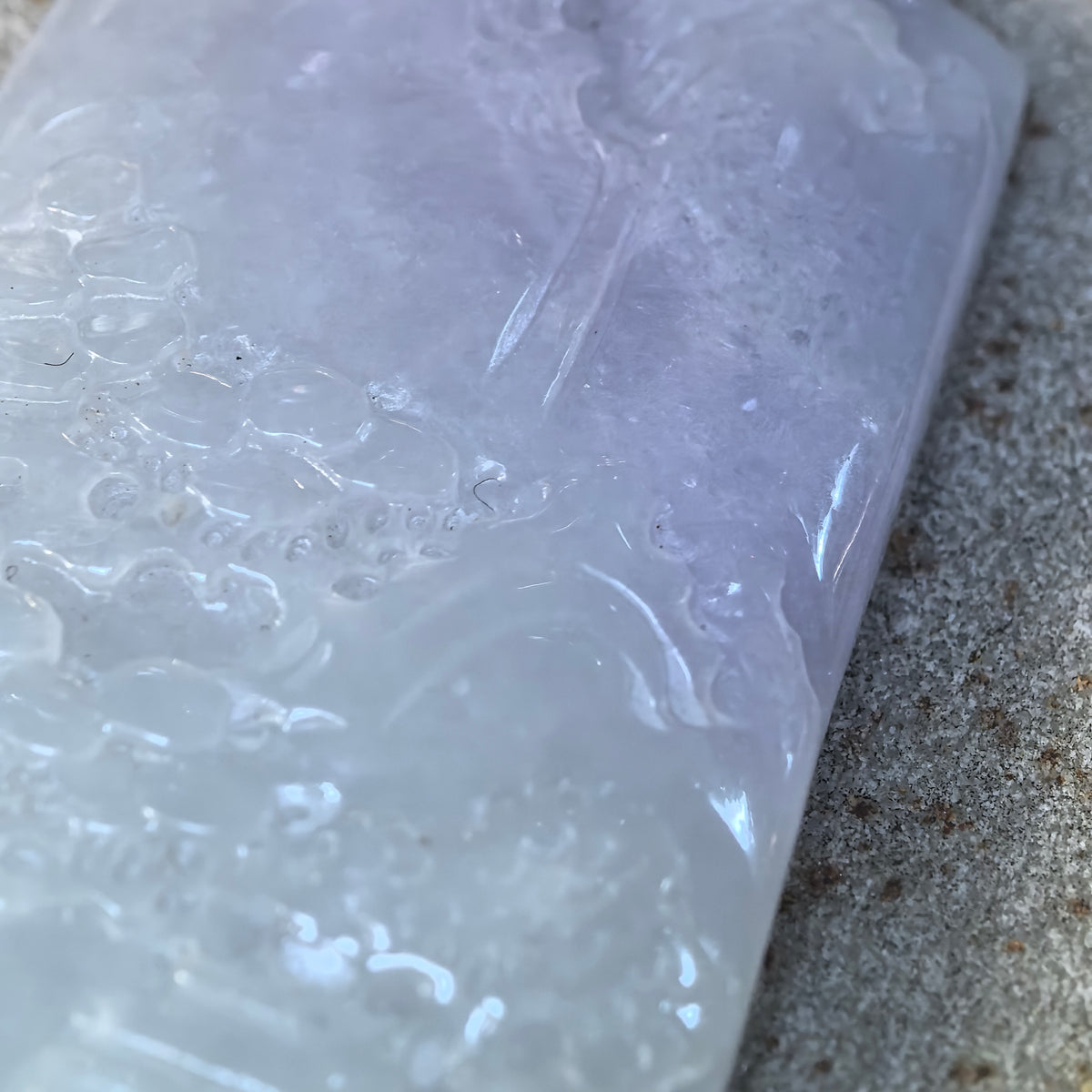 Glutinous Purple Jadeite Landscape Plaque Pendant
